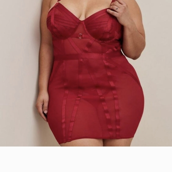 Torrid Red Mesh Lingerie - Picture 3 of 3